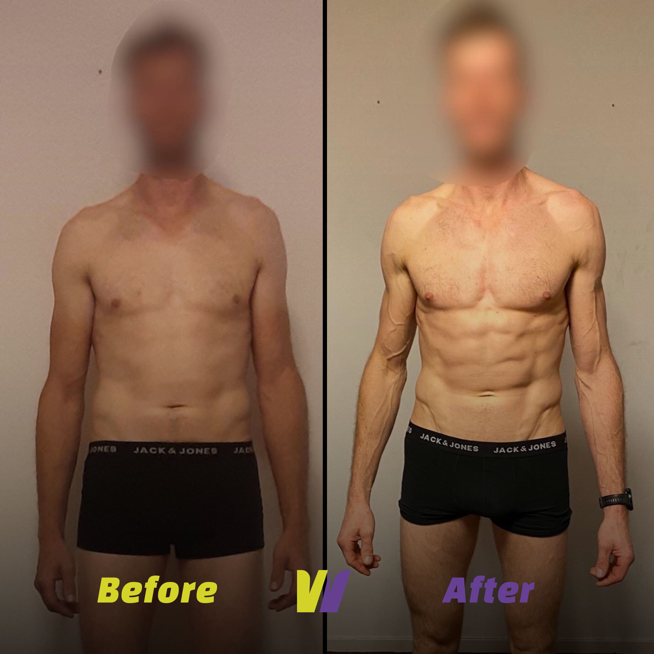 Transformatie na twaalf weken personal training, voorbeeld 1