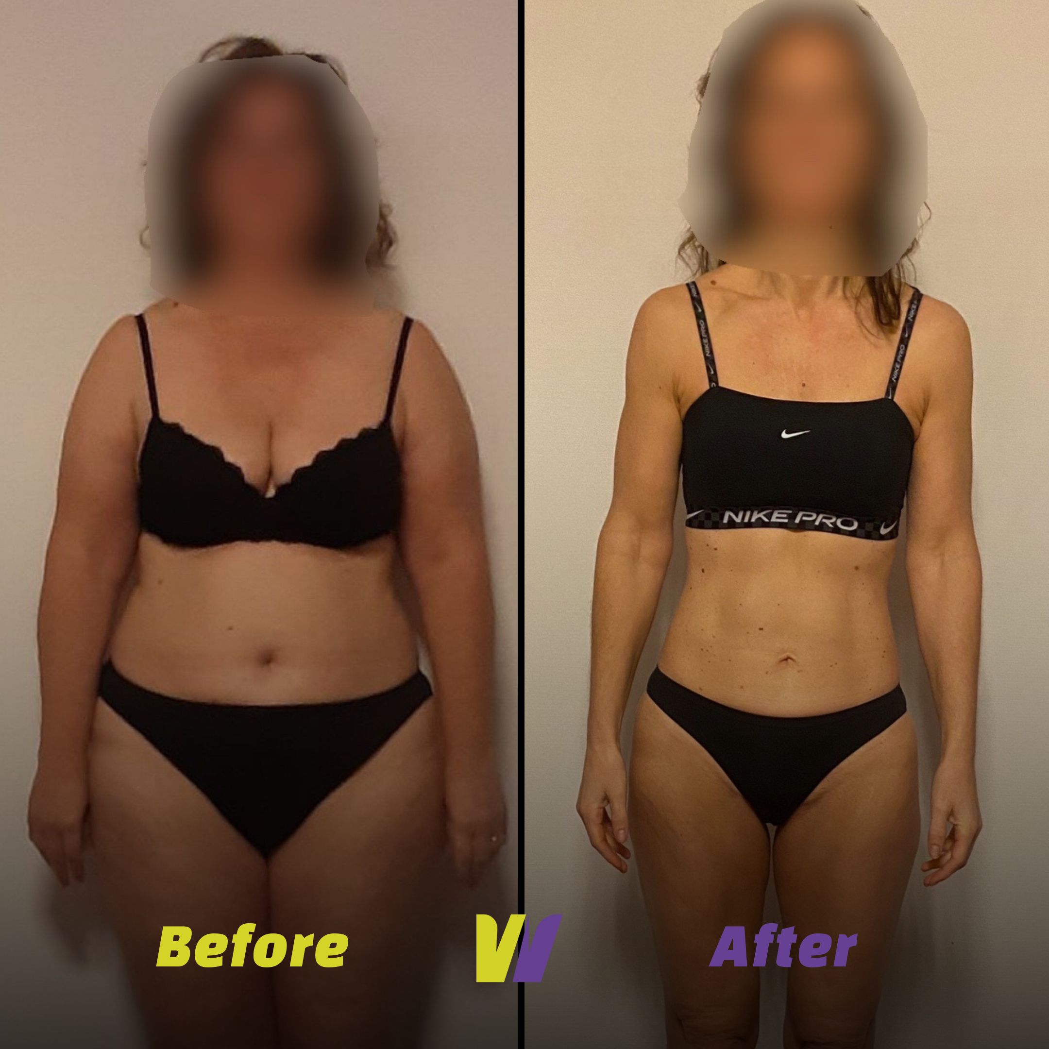 Transformatie na twaalf weken personal training, voorbeeld 2