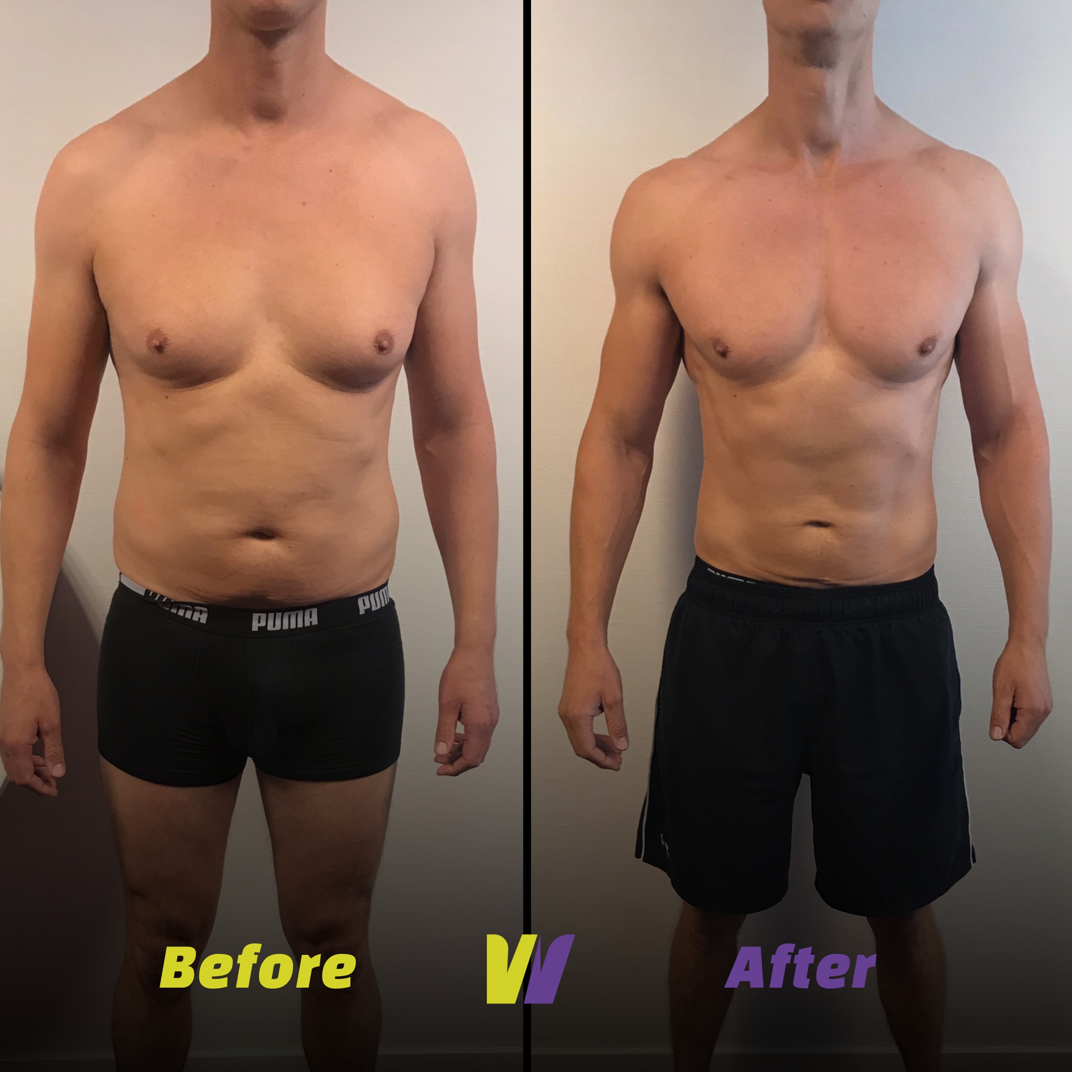 Transformatie na twaalf weken personal training, voorbeeld 22