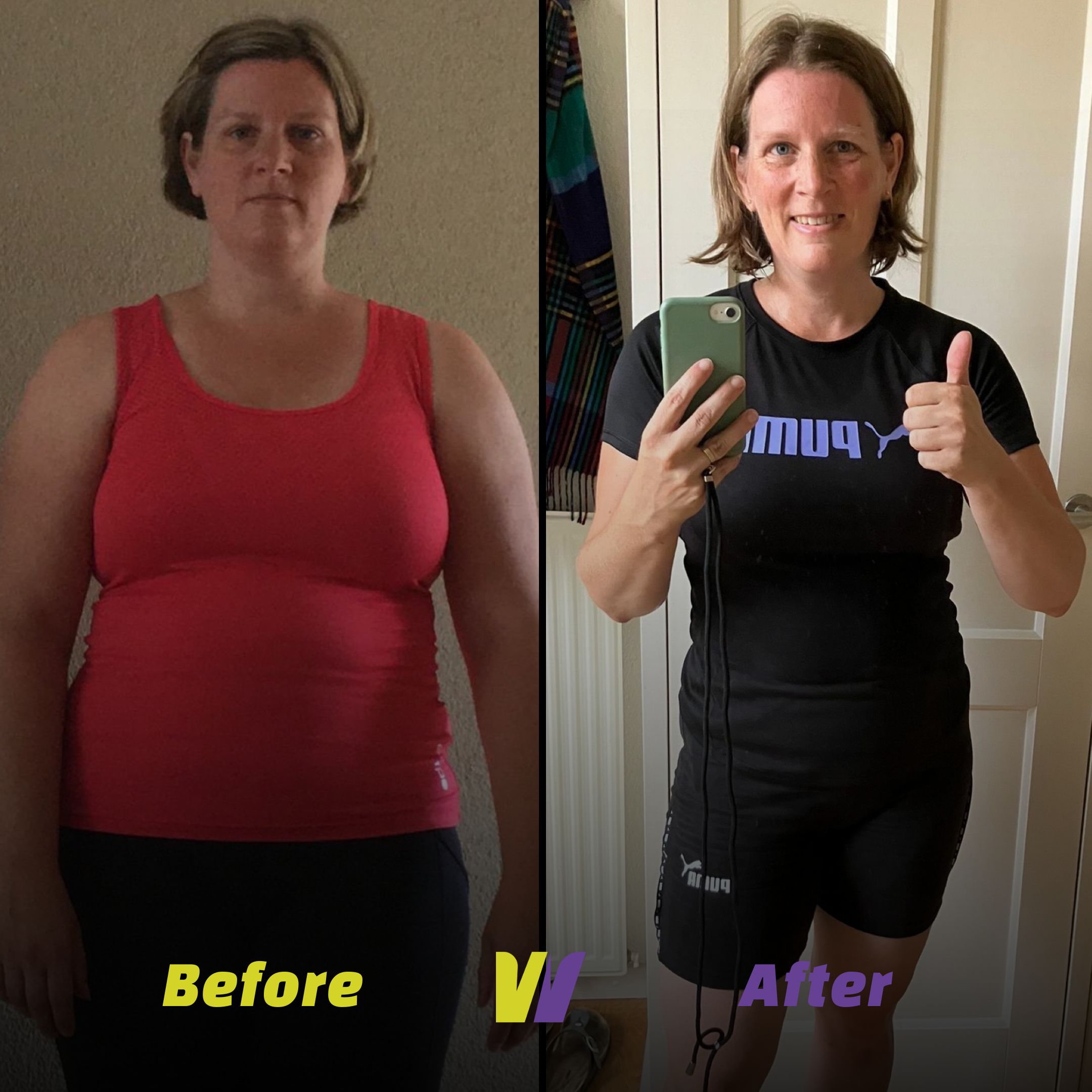 Transformatie na twaalf weken personal training, voorbeeld 4