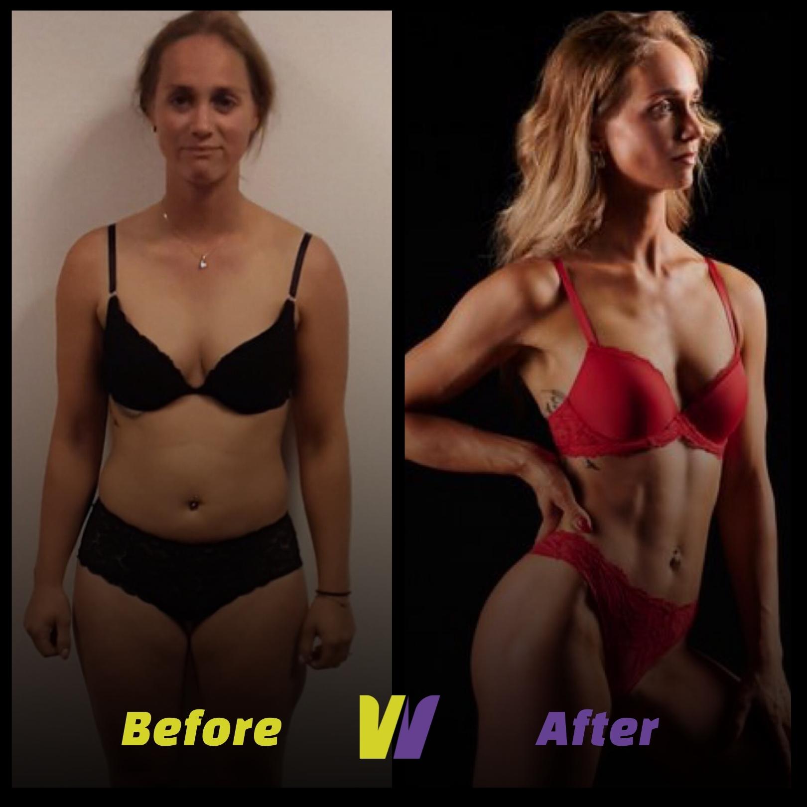 Transformatie na twaalf weken personal training, voorbeeld 6
